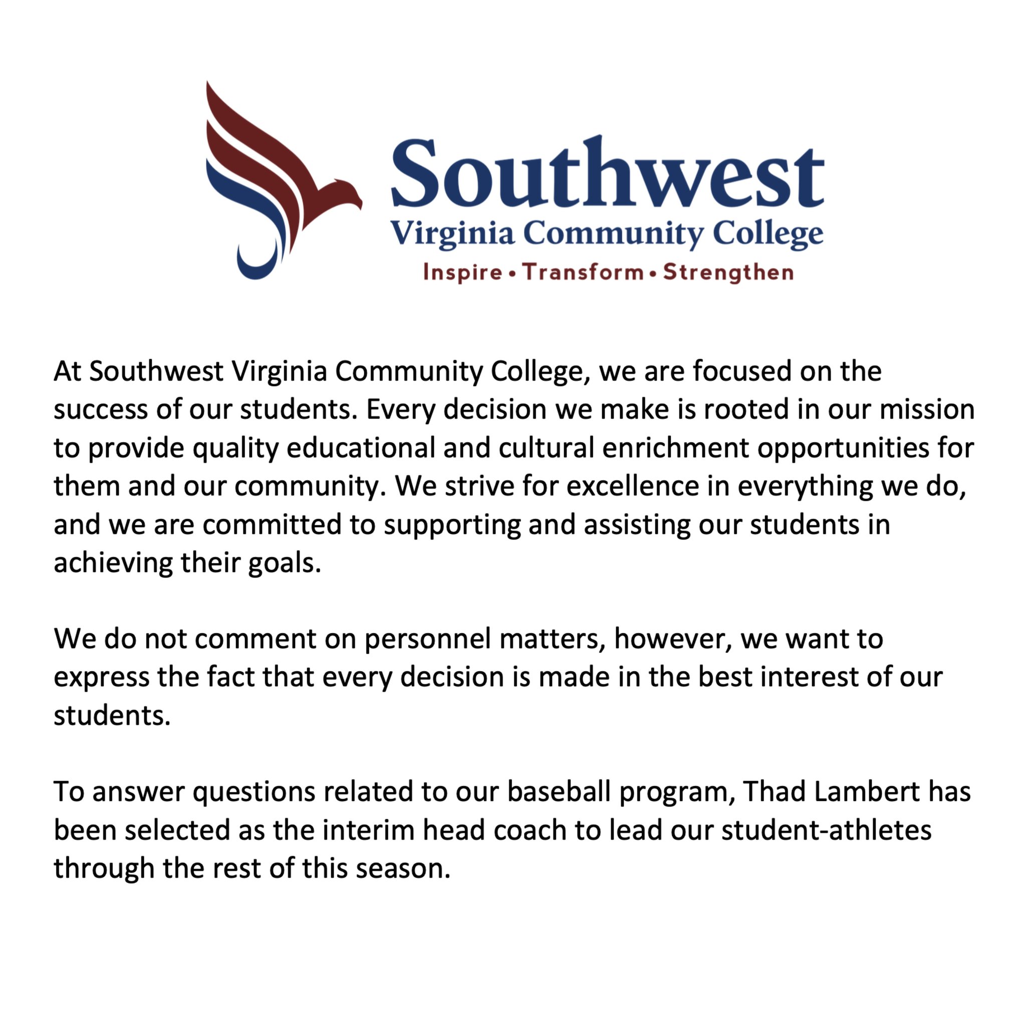 Southwest Virginia Community College on Twitter "We are focused on the