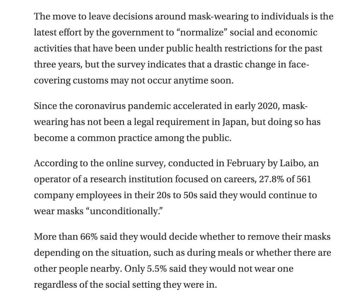 Pedinska on Twitter "RT luckytran New Japanese survey on masks 94.5