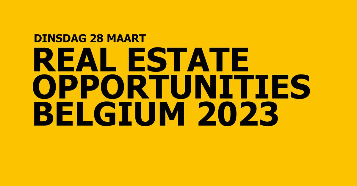 SPRYG on Twitter "Over 2 weken vindt ons netwerkseminarie Real Estate
