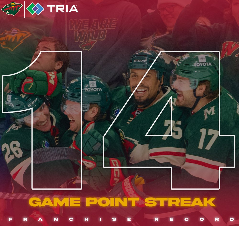 Bally Sports North on Twitter "𝑯𝒊𝒔𝒕𝒐𝒓𝒊𝒄 streak for the MNWILD ‼