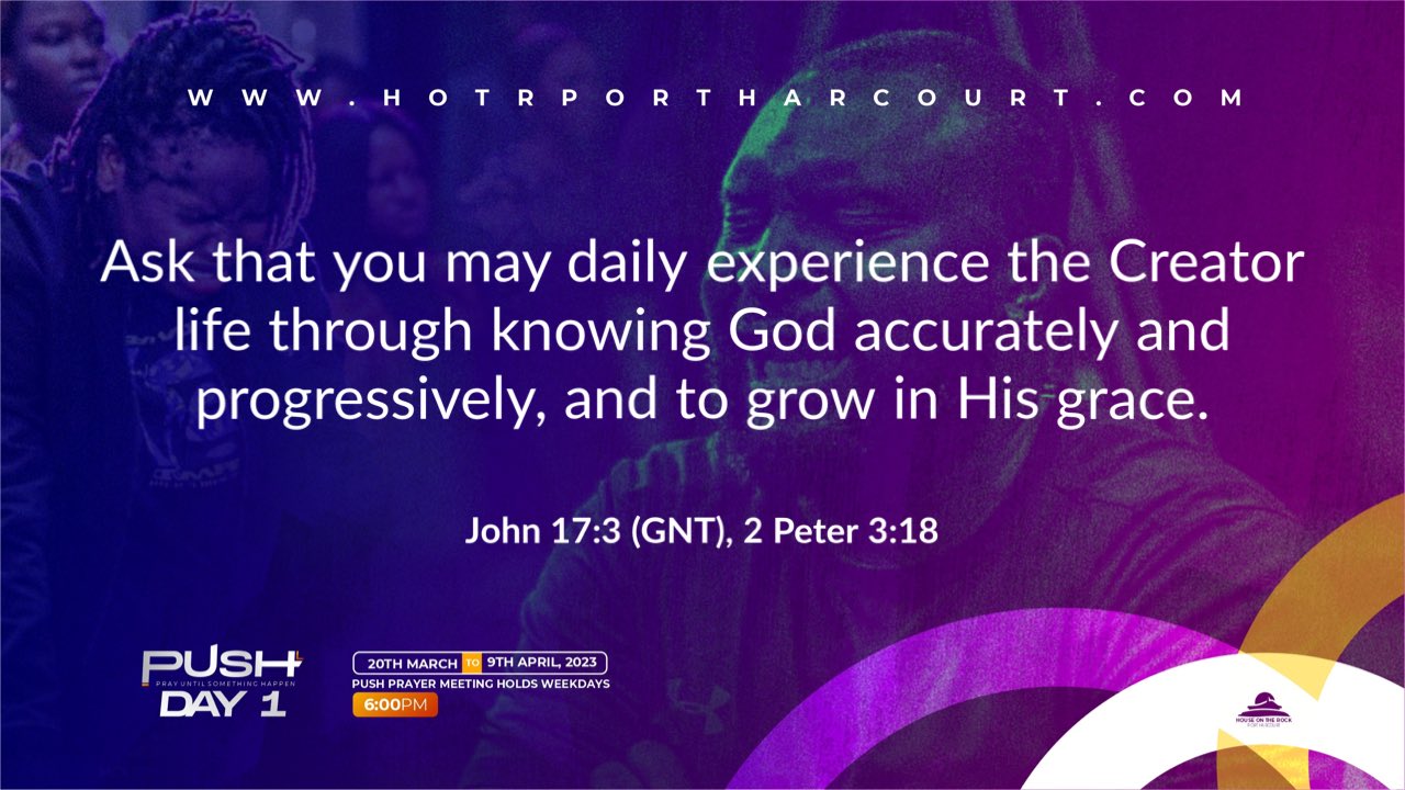 House on the Rock, Port Harcourt on Twitter "Ask that you may daily