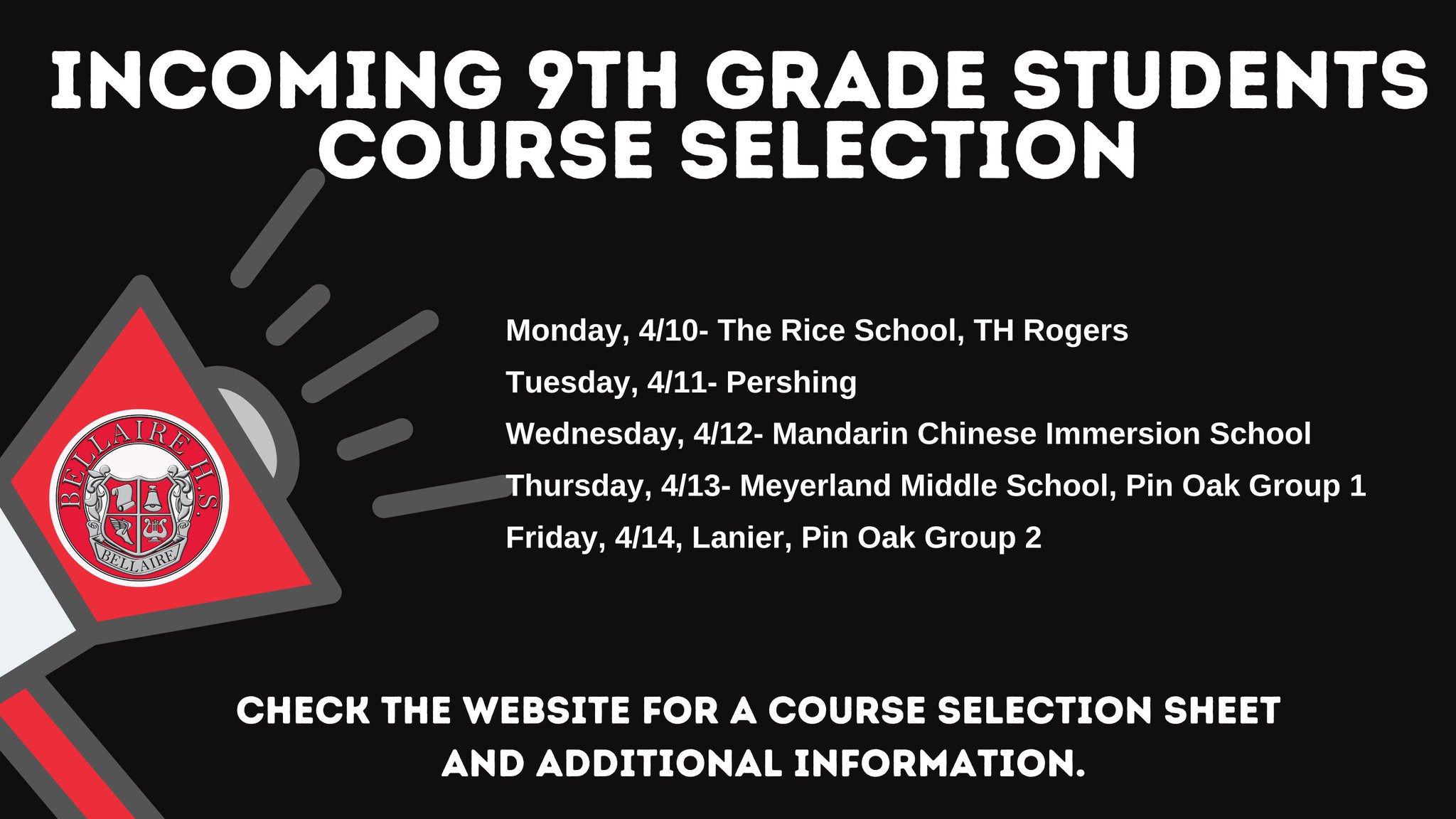 Bellaire High School on Twitter 9thgrade students Bellaire