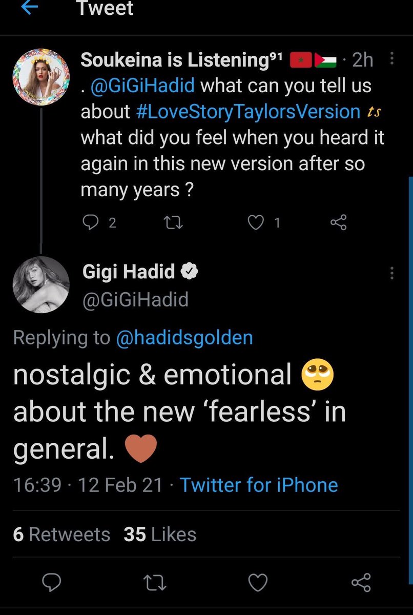 Soukaina 𓂆 🌷🇲🇦 on Twitter "when gigi answered me, retweeted and