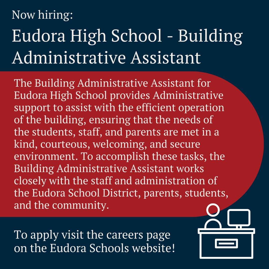 Eudora Schools on Twitter "Eudora Schools is hiring for a number of
