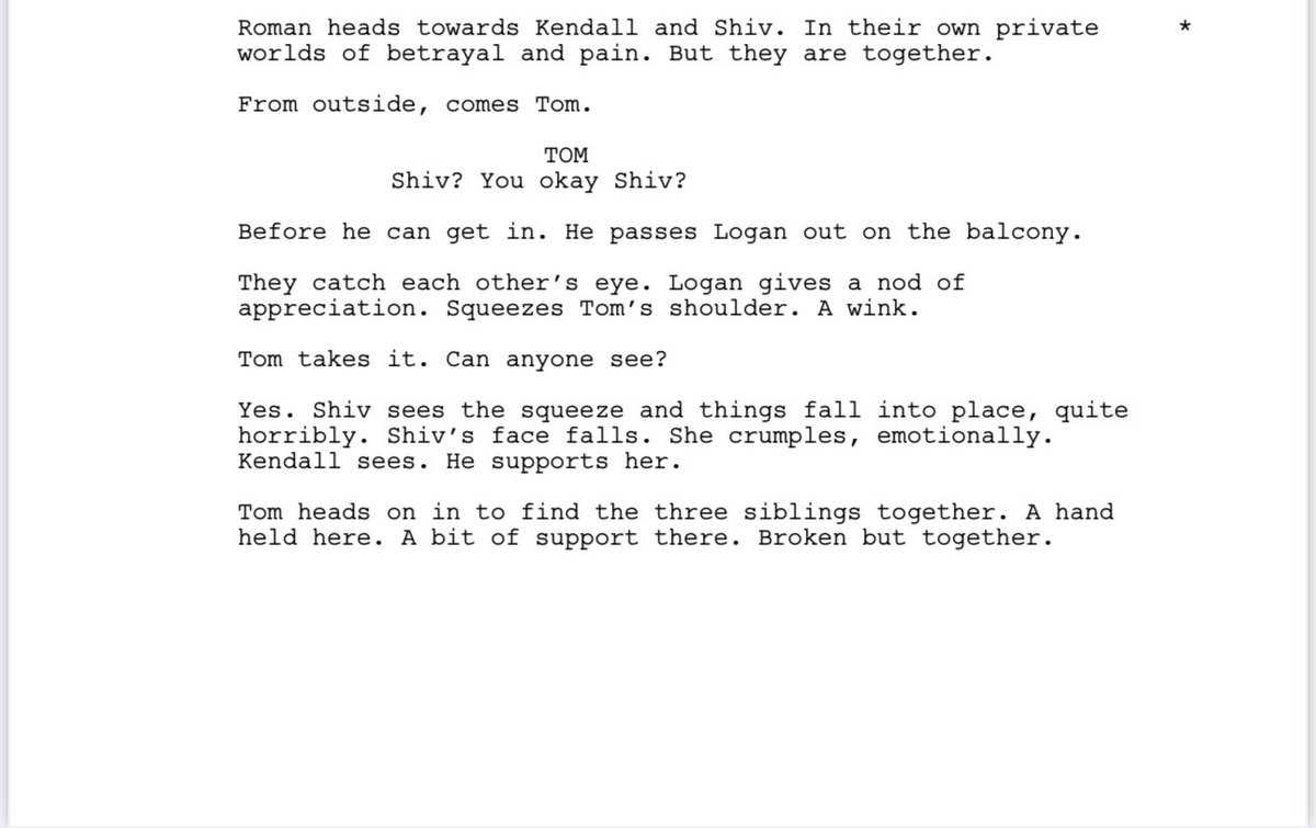 bacall 📼 on Twitter "moments from the succession 3x09 script “all the