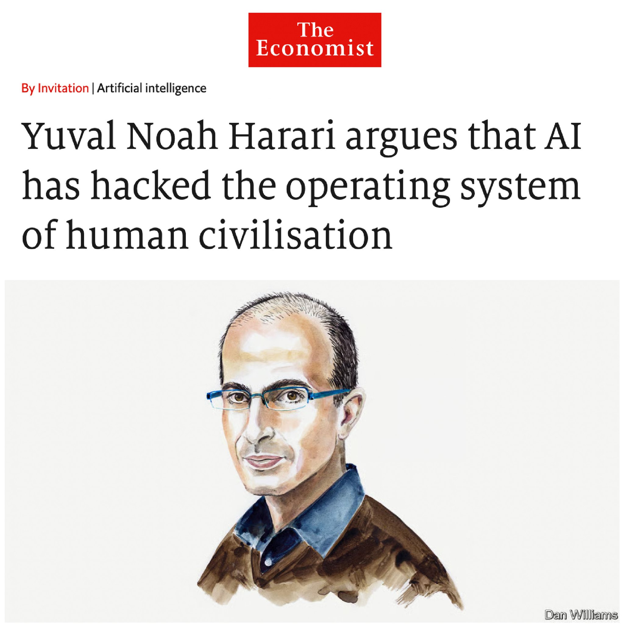 Yuval Noah Harari on Twitter "Fears of artificial intelligence (ai