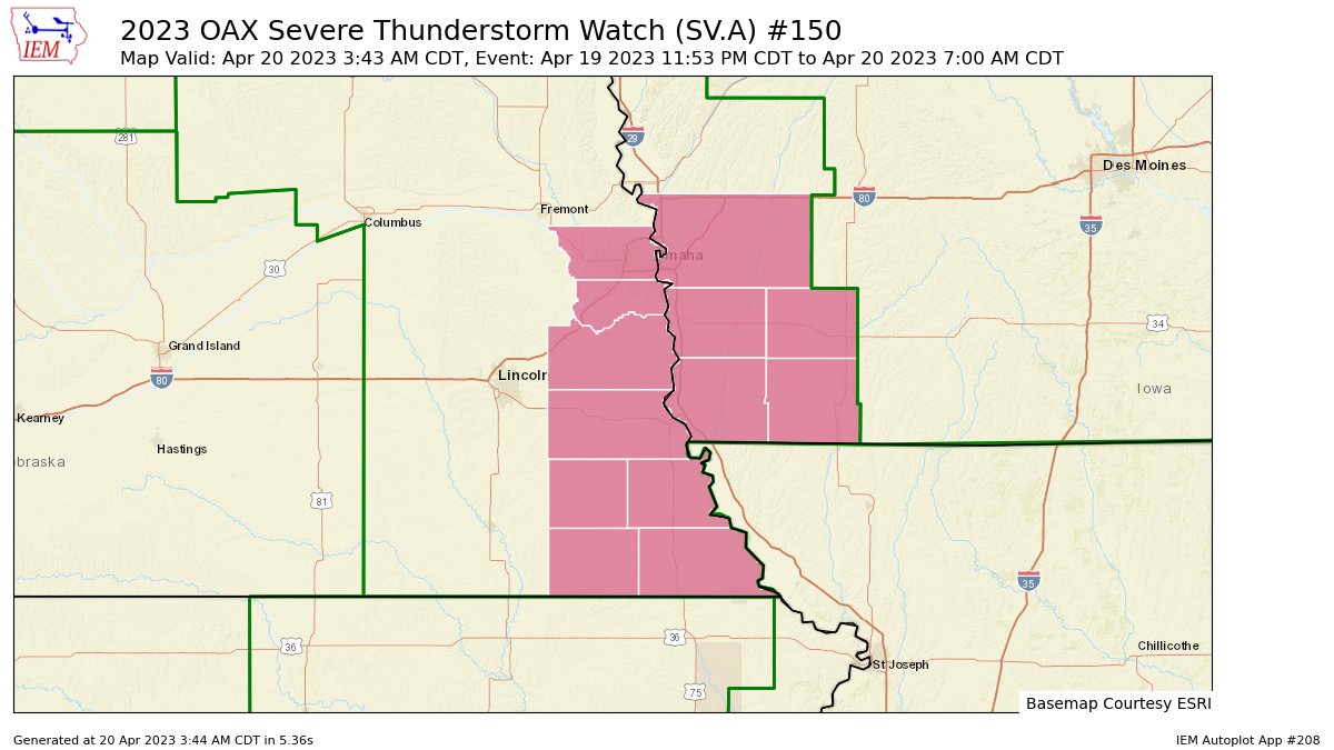 Severe Weather Alerts on Twitter "OAX updates Severe Thunderstorm Watch (cancels Gage