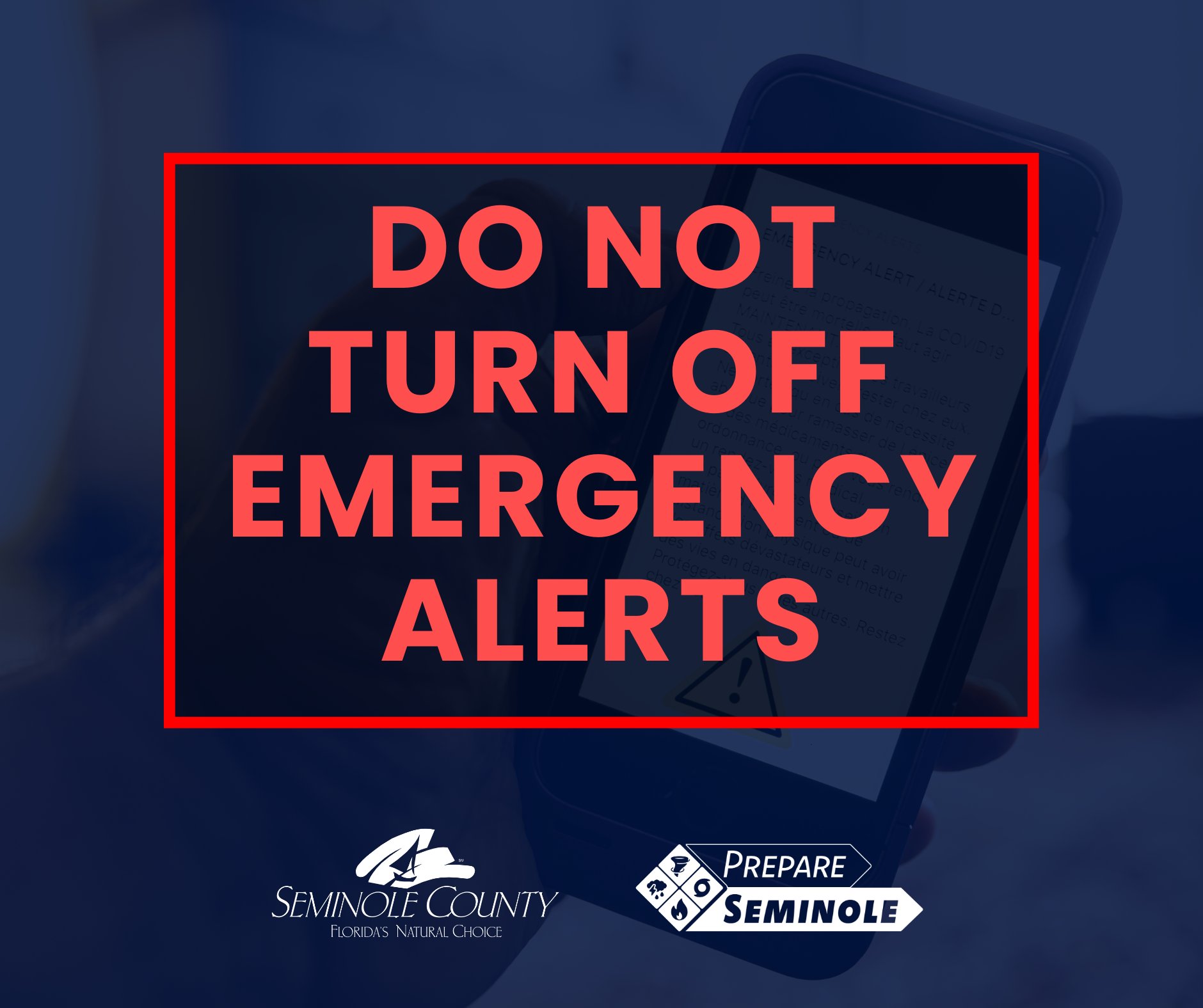 Seminole County, FL on Twitter "EMERGENCY ALERTS Misinformation is circulating regarding this