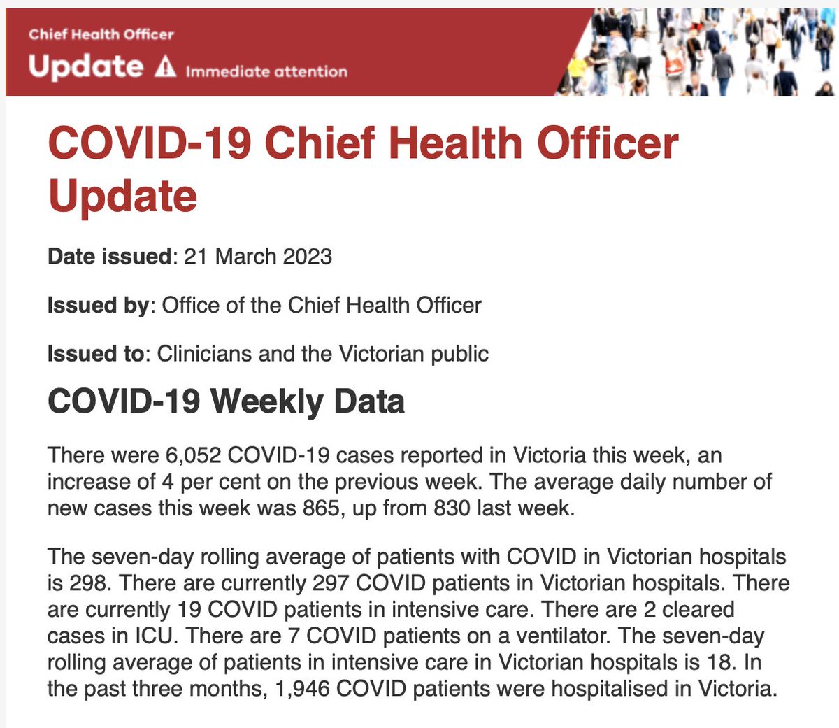 wokabaut meri 💉😷 🎒💻 on Twitter "RT AndrewHewat Vic CHO update 21 Apr