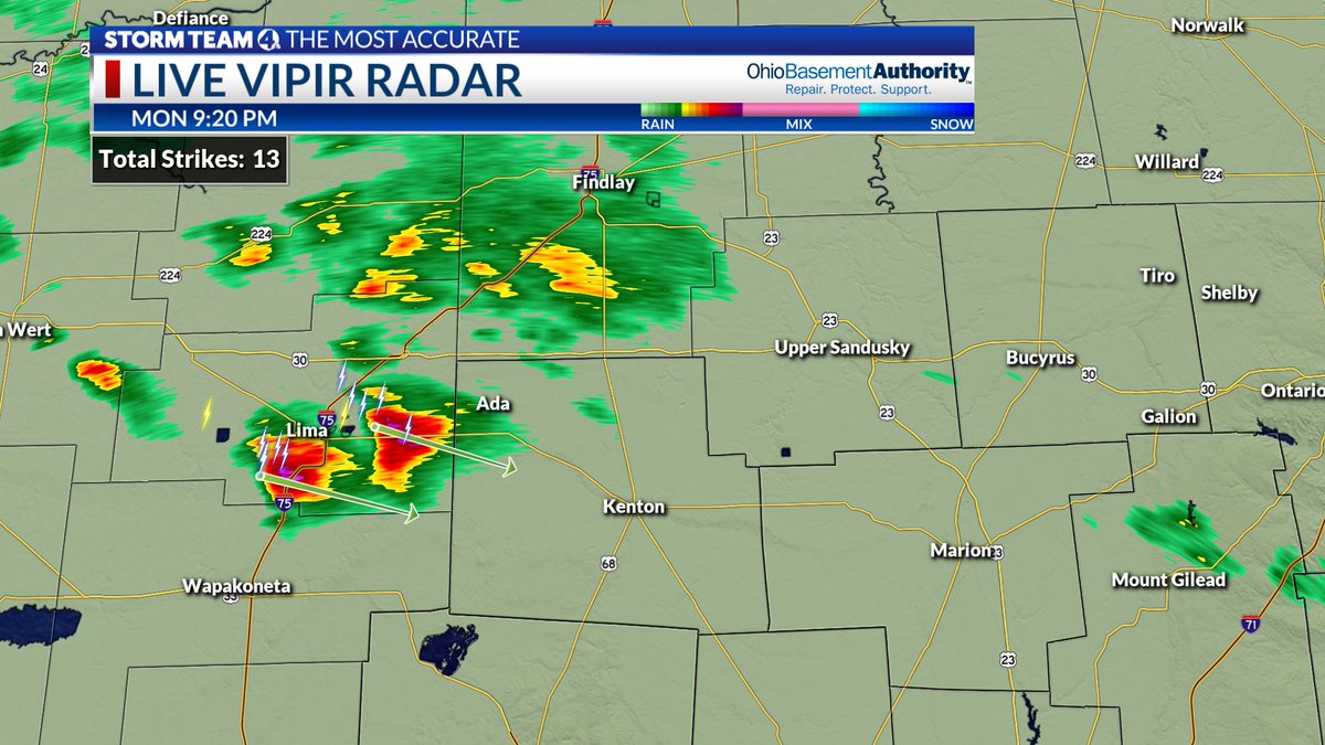 Dave Mazza on Twitter "TRACKING A COUPLE STRONG STORMS NEARING HARDIN COUNTY. Storms are moving