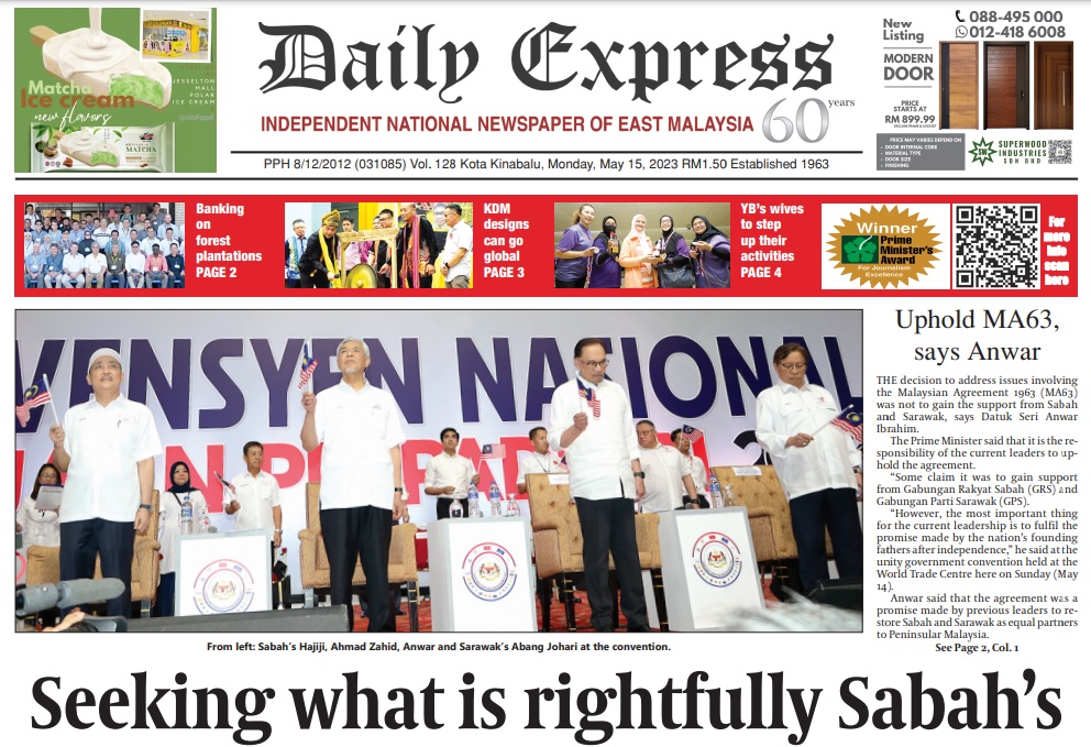 Daily Express Malaysia on Twitter "Today's front page "Seeking what is rightfully Sabah’s." To