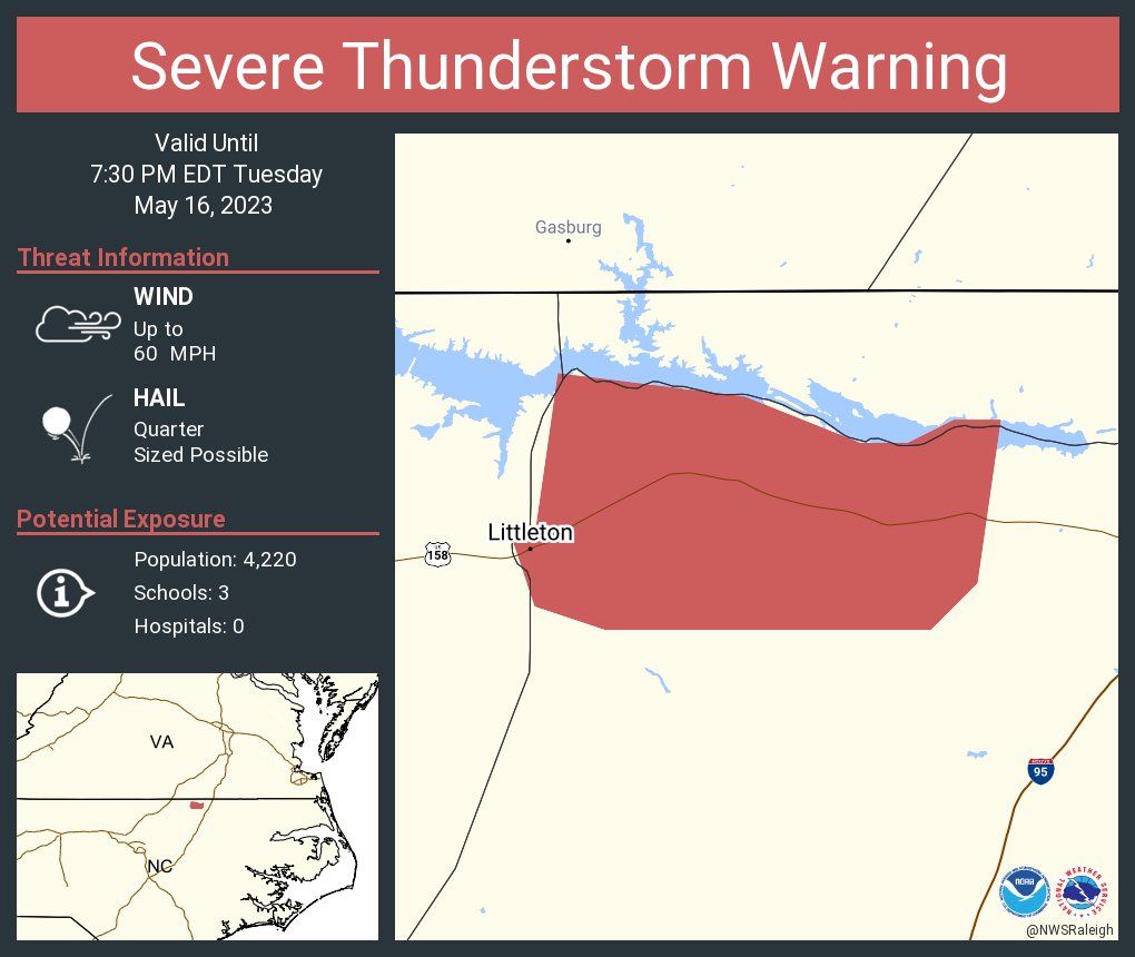 NWS Raleigh on Twitter "Severe Thunderstorm Warning continues for