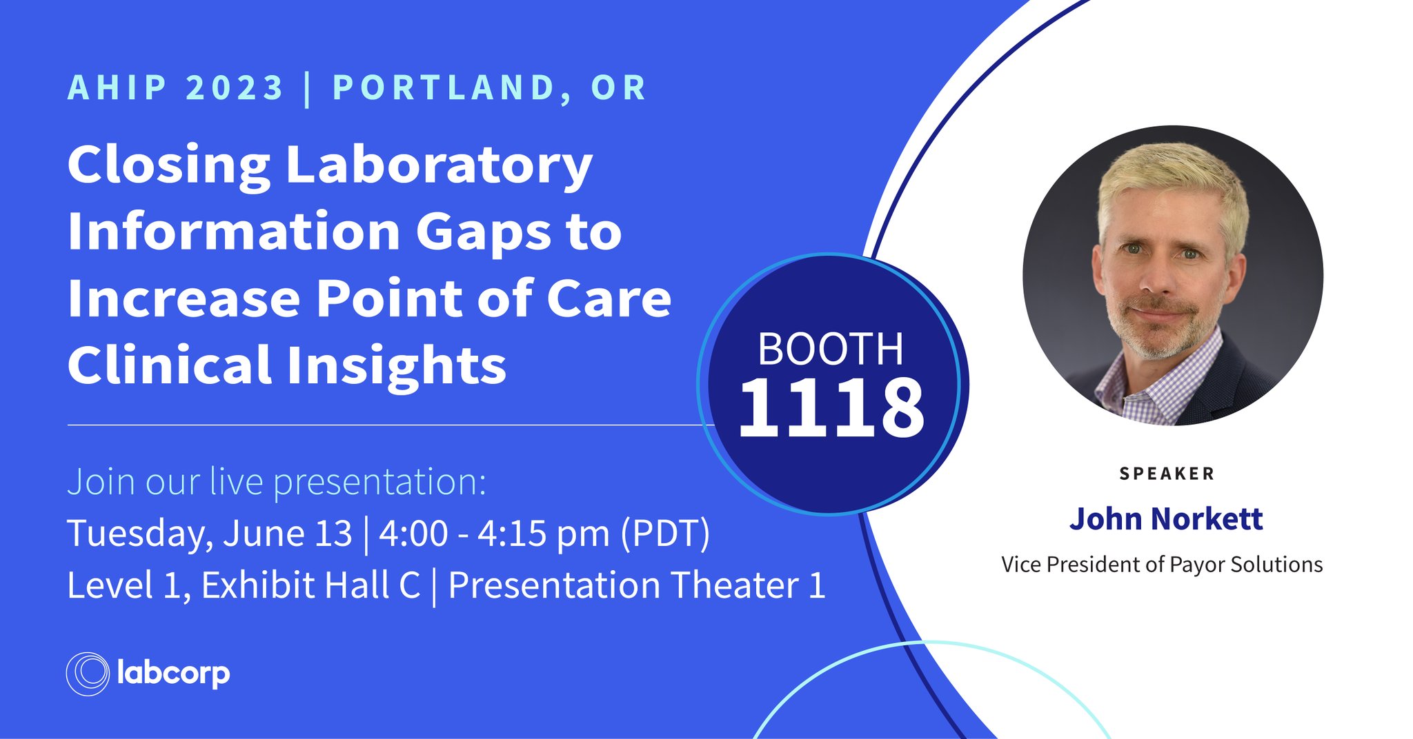 Labcorp on Twitter "Join us at AHIP2023, June 1315, as John Norkett