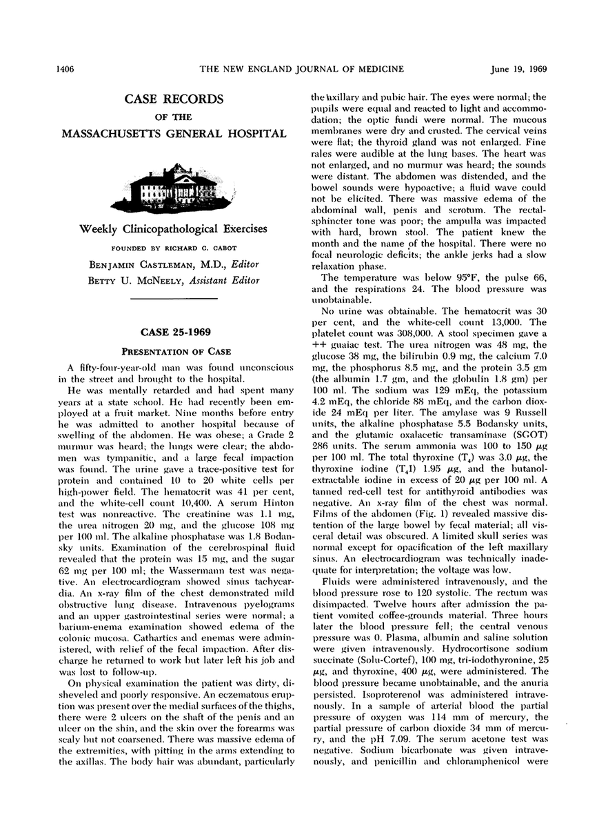 NEJM on Twitter "From the NEJM Archive Case 251969 — Megacolon
