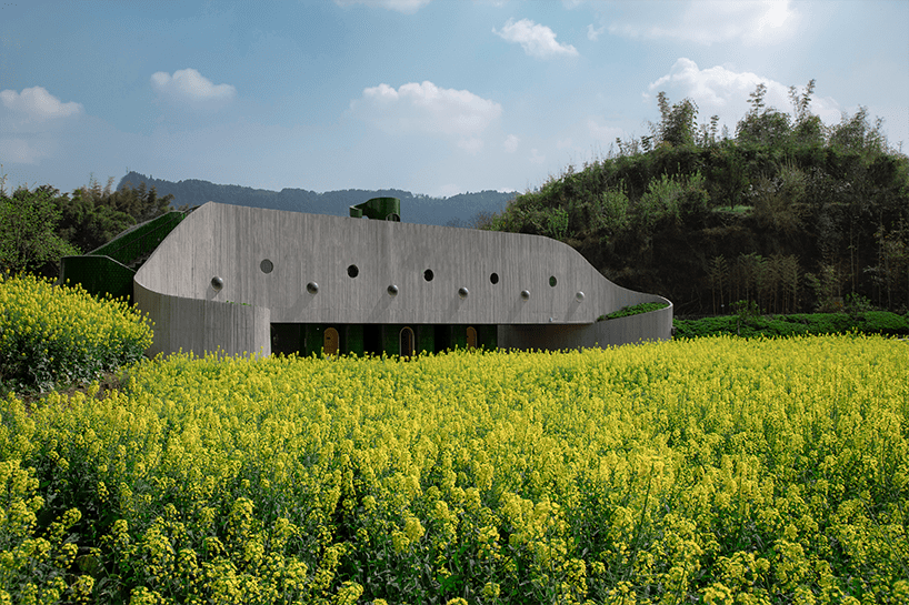 designboom on Twitter "folded agricultural complex doubles as bridge