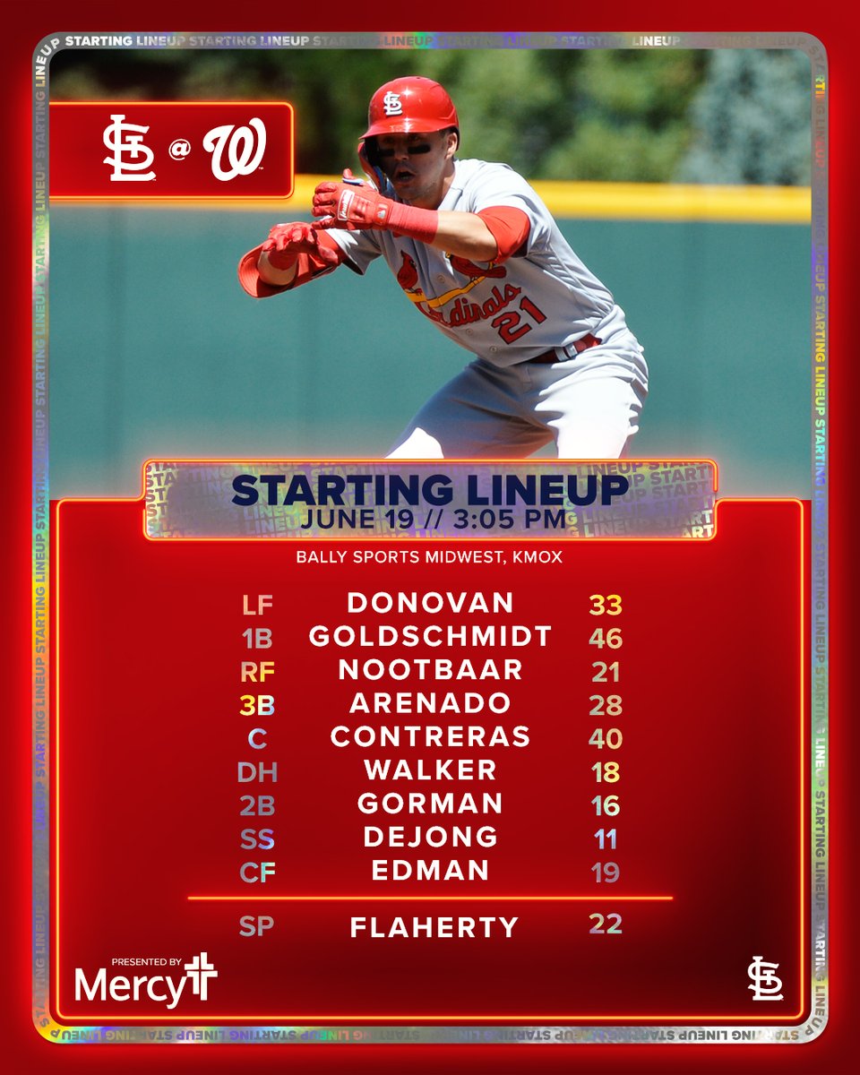 St. Louis Cardinals on Twitter "Noot's back for game one in the District! STLCards"