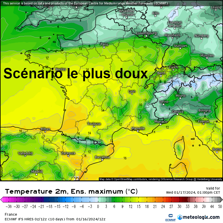 Relevés météo quotidiens de Paris Le Bourget Météo60