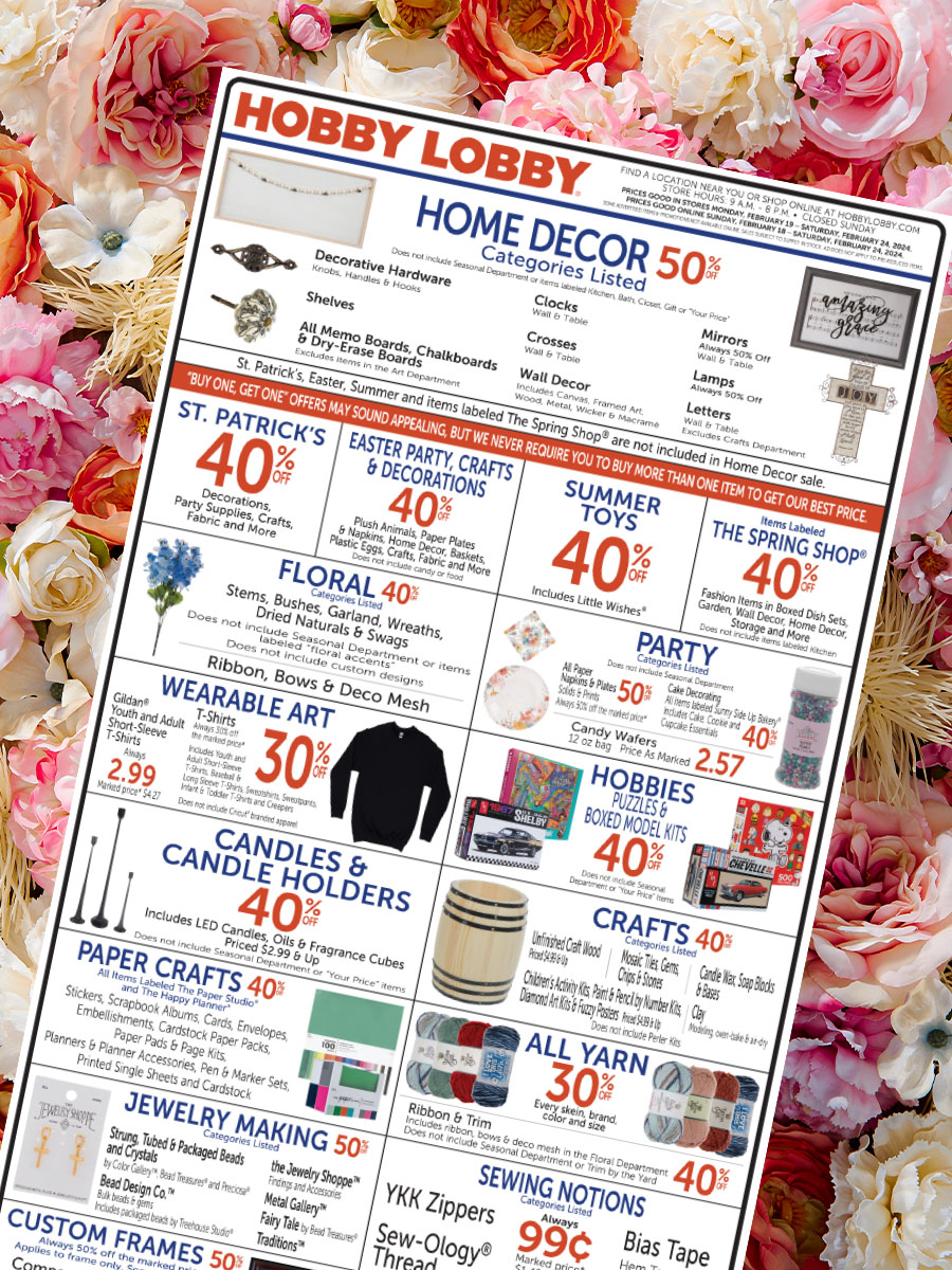 Hobby Lobby Ad This Week Hobby Lobby Advocates For A Christian Run