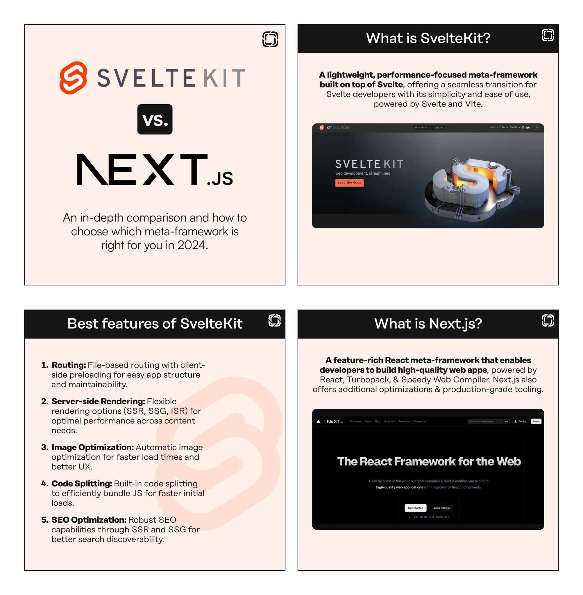 Prismic в X: „SvelteKit vs. Next.js: Choosing the Right Meta 