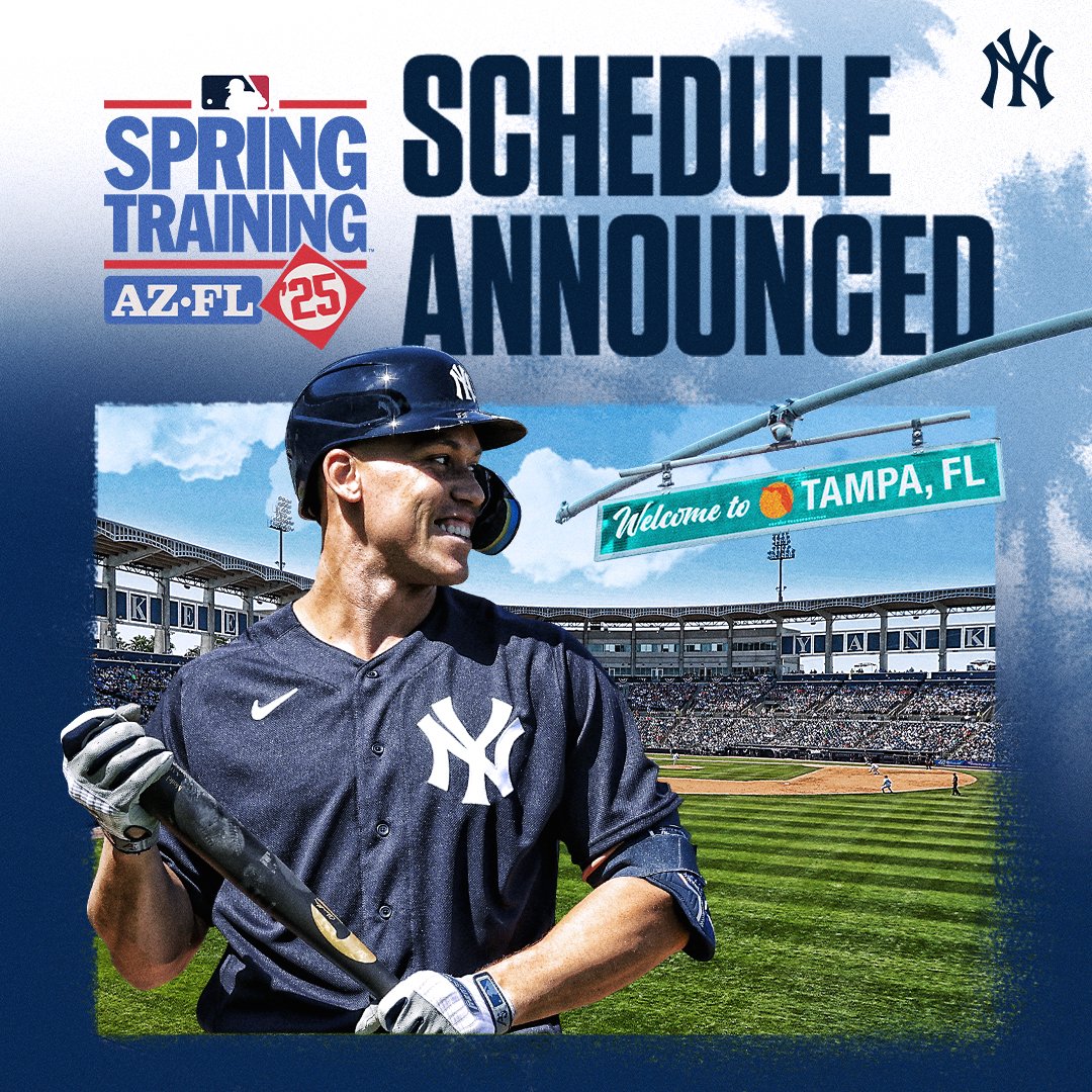 New York Yankees on X "Mark your calendars for 2025 Spring Training! 🌴 Our Spring Training Schedule 🗓️ https//t.co/O4fSxCMFj3 https//t.co/RHraLAjqgz" / X New York Yankees on X "Mark your calendars for 2025 Spring Training! 🌴 Our Spring Training Schedule 🗓️ https//t.co/O4fSxCMFj3 https//t.co/RHraLAjqgz" / X