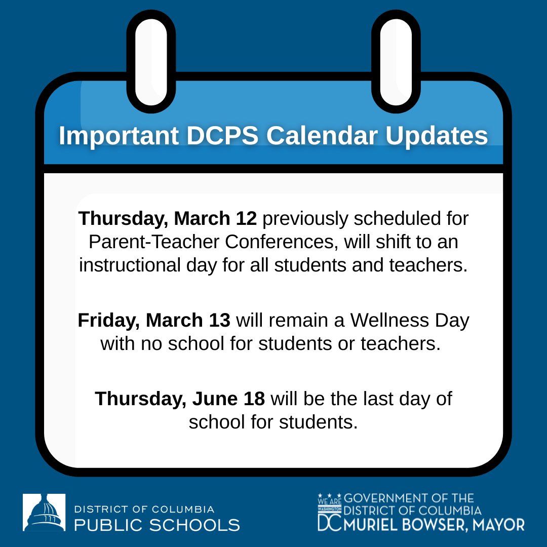 Please note the following changes to the School Year 20252026 calendar