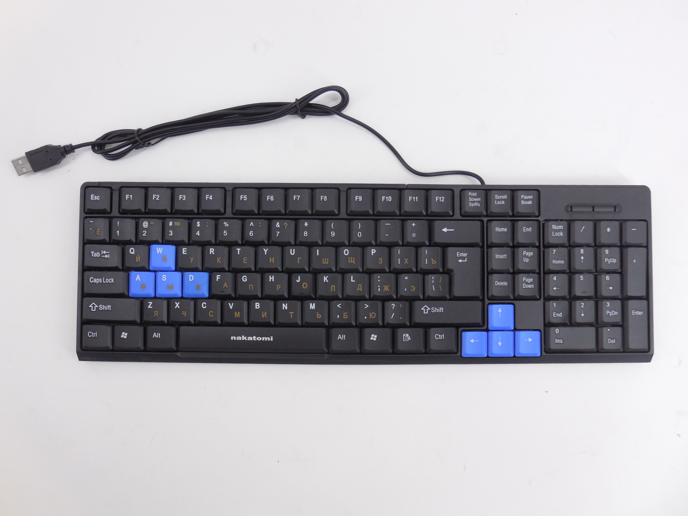 Клавиатура USB Nakatomi KN03UBB