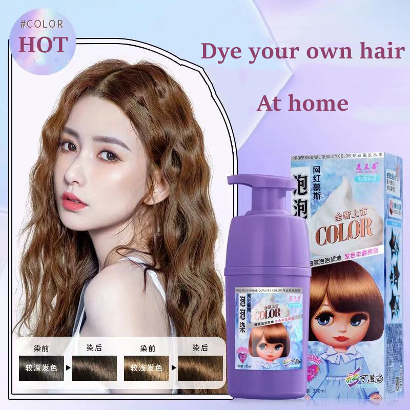 Buy Foam hair dye Dye your own hair at home Pure plant ingredients