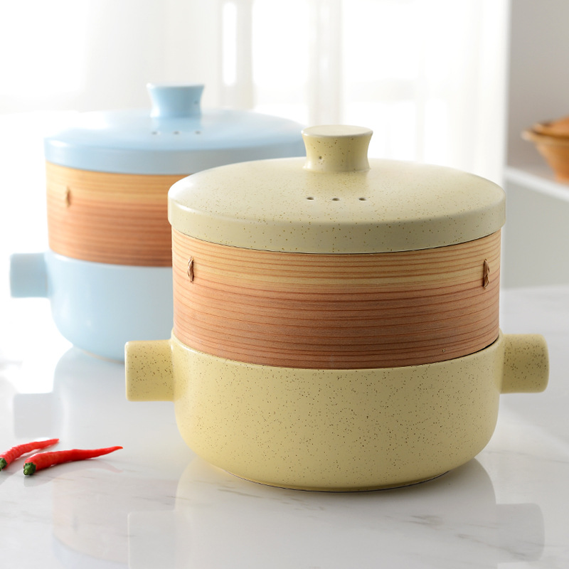 Buy Steamer, casserole, soup pot, heatresistant open flame ceramic pot
