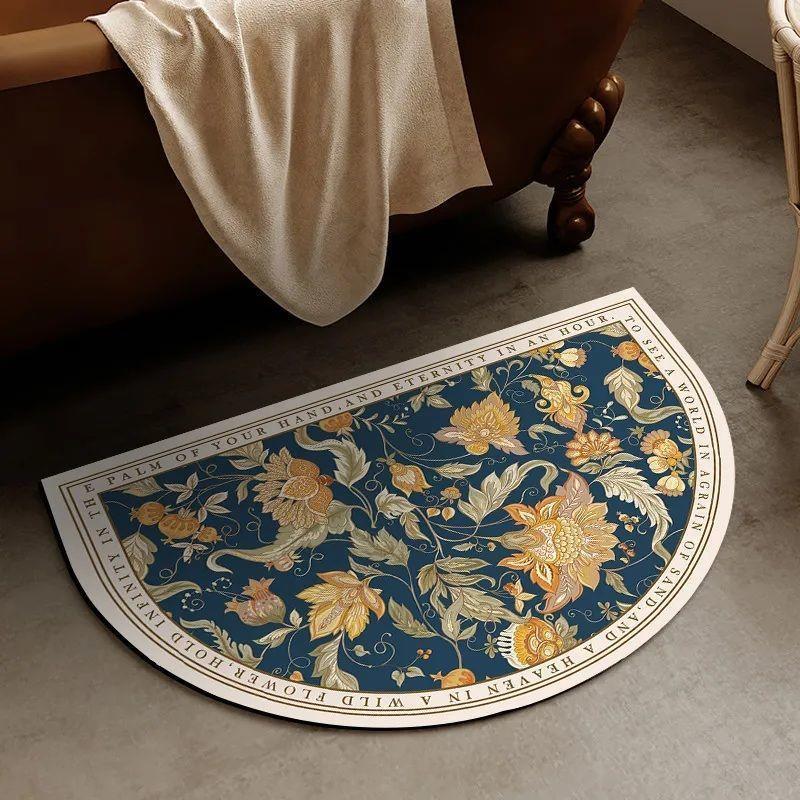 Buy American retro bathroom floor mat diatom mud absorbent household