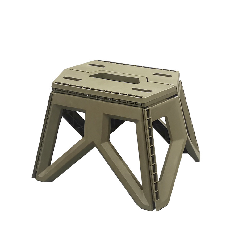 Buy Portable thickened plastic folding stool adult low stool Maza