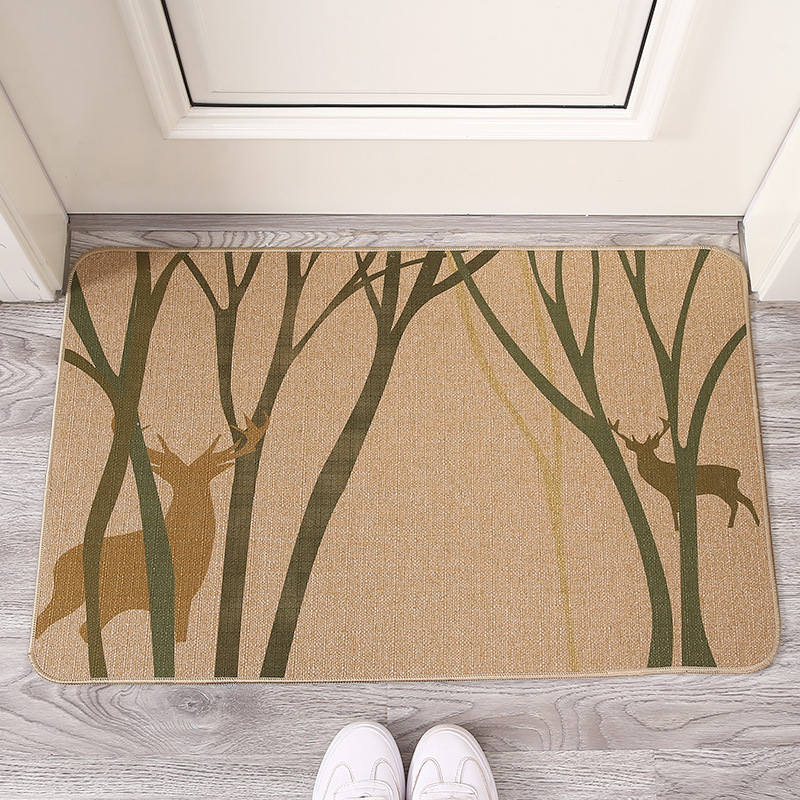 Buy Imitation sisal printing rubber floor mats rubber bathroom nonslip
