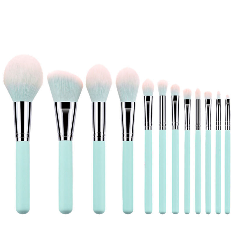 Buy Super beautiful 12 Tiffany blue makeup brushes with brush bag set