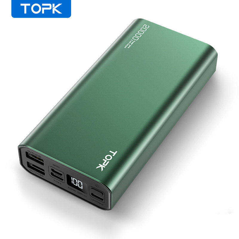 Buy TOPK 20000mAh largecapacity power bank dualport output power bank