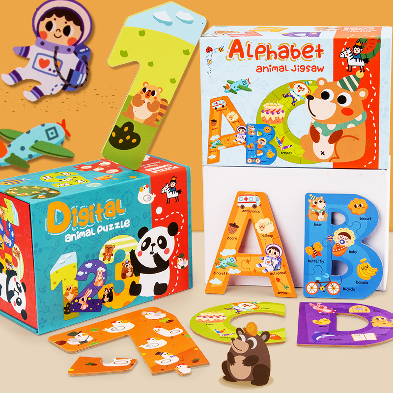 Buy Children's early education intelligence wooden alphanumeric puzzle