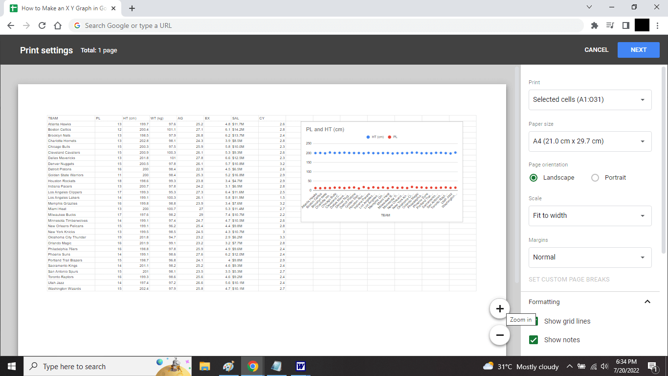 How to Print Gridlines in Google Sheets?