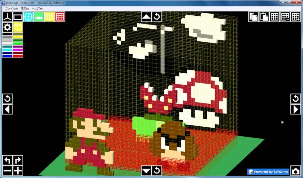 ドット絵のキャラクタを作成出来るフリーソフト 3D空間に直接ペイントしてJpg画像に CUBEGYM PCあれこれ探索