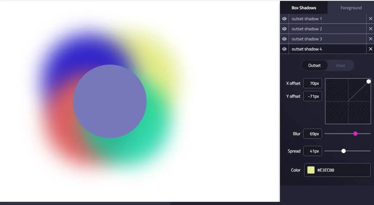 自由自在にBoxShadowをカスタマイズ、CSS出力できるサービス 『CSS Box Shadows Generator』 PC