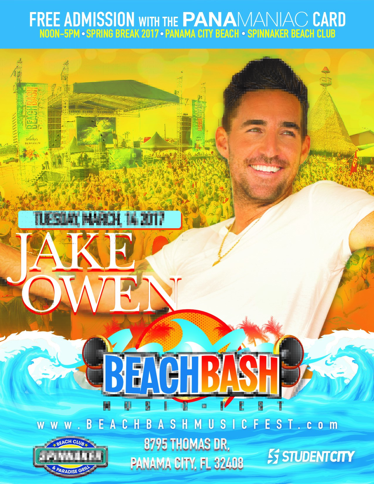 Sugerland Events May 2023 Jake Owen Announced as Beach Bash Music Fest Performer Panama City