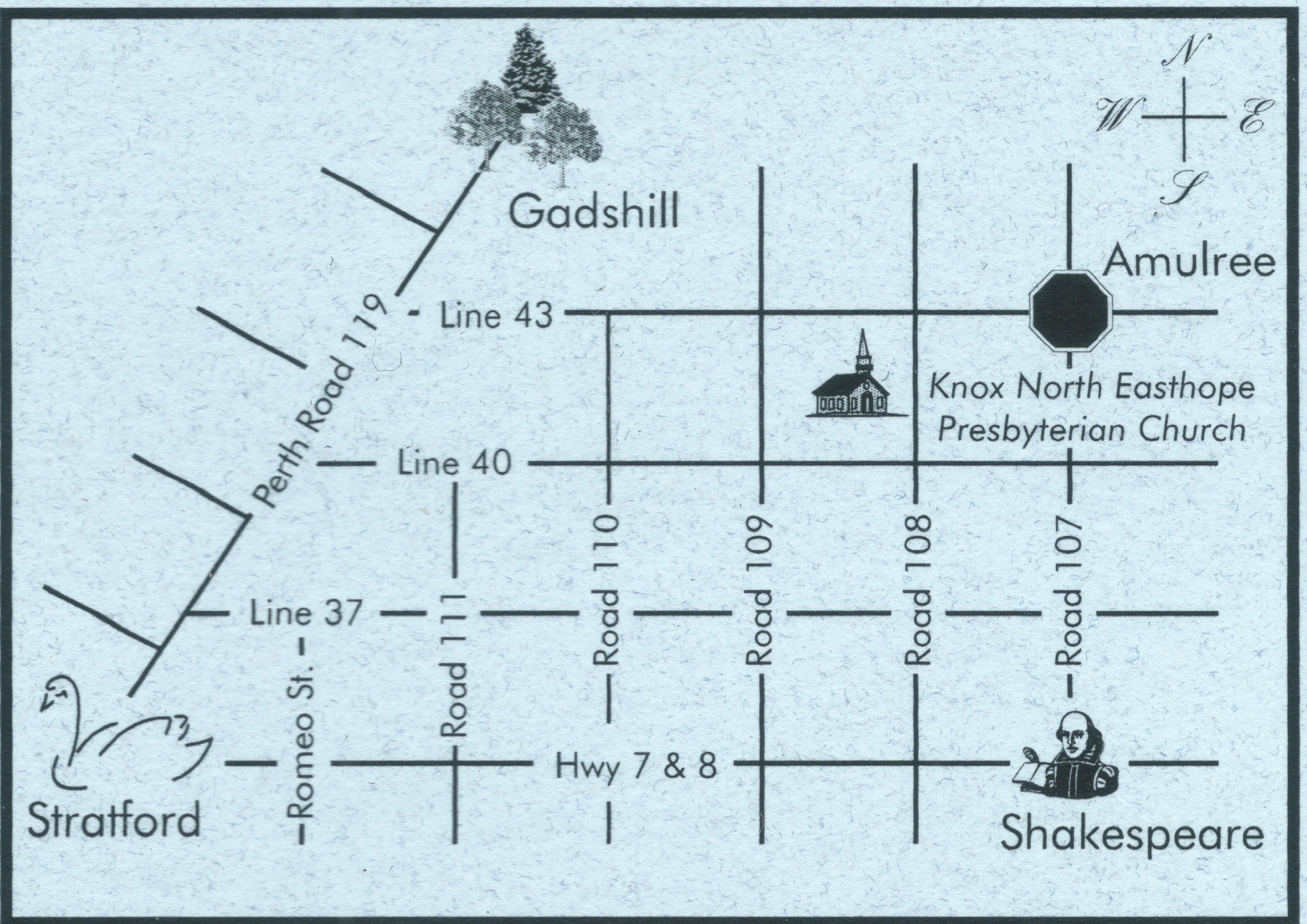 Map and Directions Knox North Easthope Presbyterian Church