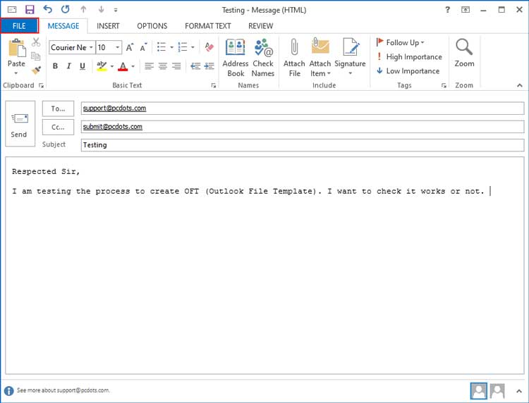 Know How to Create OFT File in Outlook & Send Email Using .oft Template
