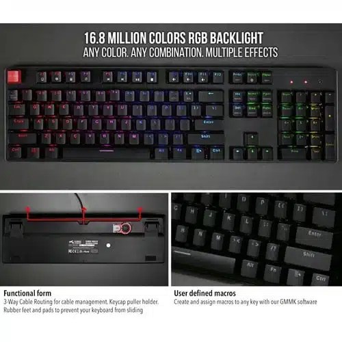 Glorious Modular Mechanical Gaming Keyboard Full Size (104 Key) with