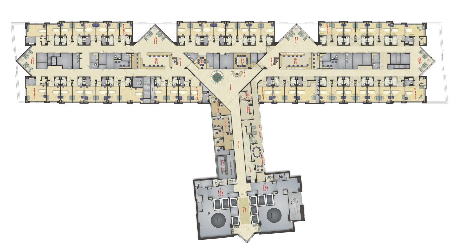 Inpatient Facility, Greenberg Pavilion, NYPH / Weill Cornell Pei Cobb Freed & Partners