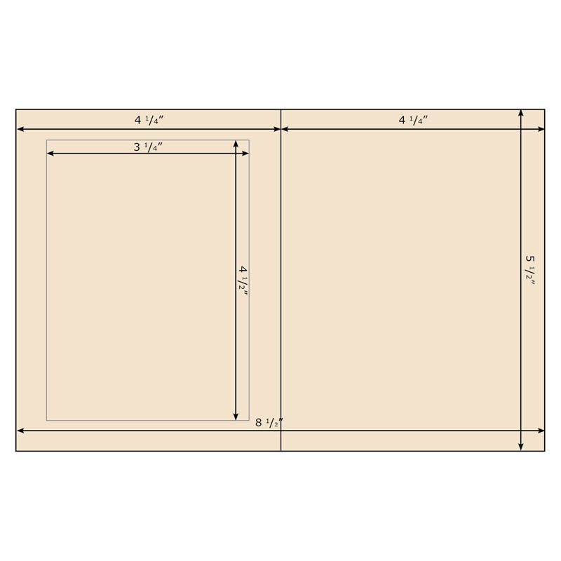 Classy Cream Blank Panel Note Cards Printable Panel Note Cards