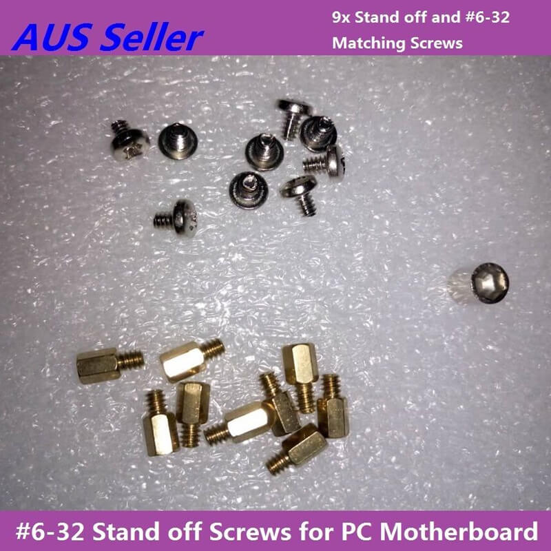 PC Case Computer Motherboard Stand Off Screws 632 6mm High 1set for