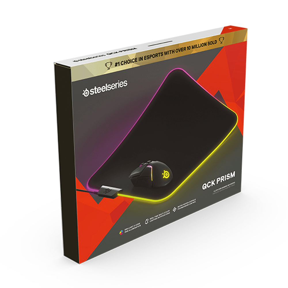 SteelSeries QCK Prism Cloth RGB Gaming Mouse Pad Medium PC Kuwait