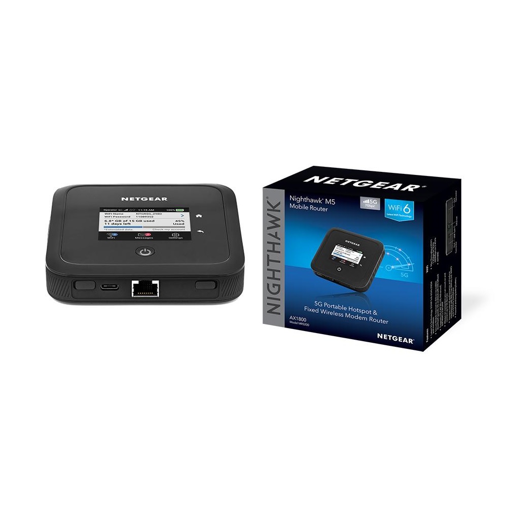 NETGEAR MR5200 Nighthawk M5 5G WiFi 6 AX1800 Portable Mobile Router