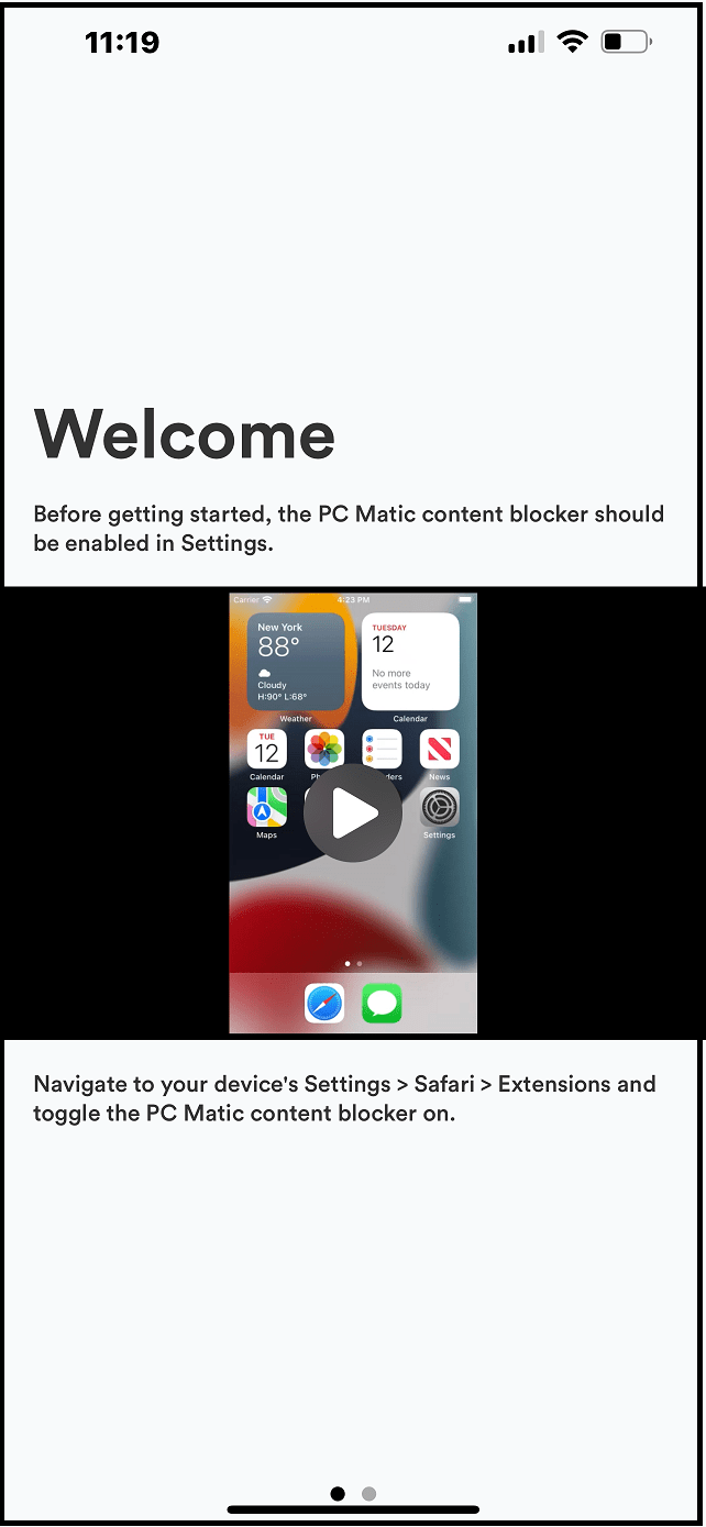 iOS スマホへのインストール方法 / PC Matic