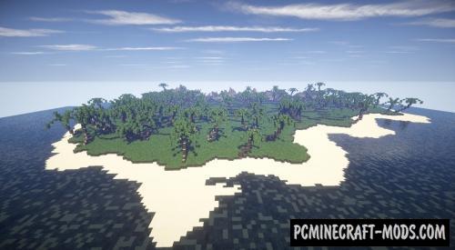 Tropical Island Map For Minecraft 1.16, 1.15.2 PC Java Mods