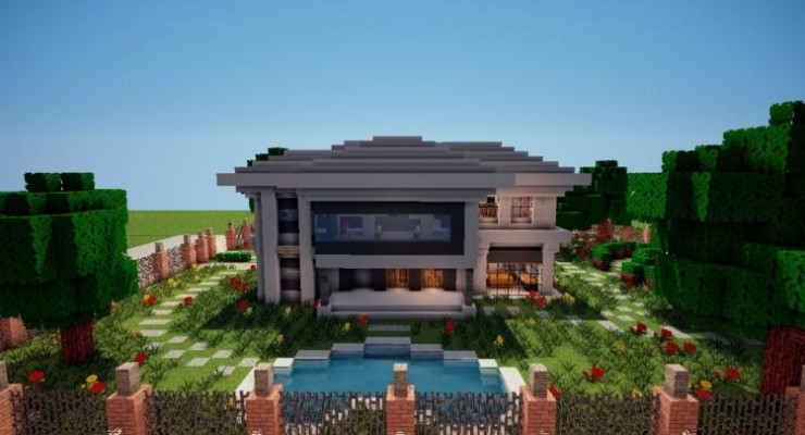 Modern House Map For Minecraft 1.18.2, 1.17.1 | Pc Java Mods