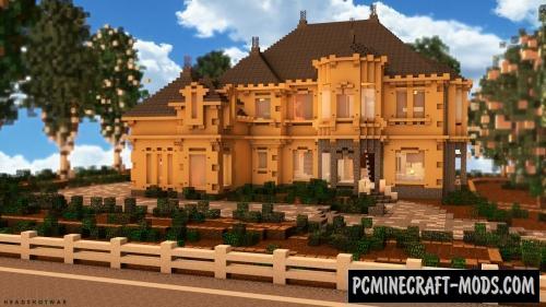French Country Home Map For Minecraft 1.18.2, 1.17.1 | Pc Java Mods